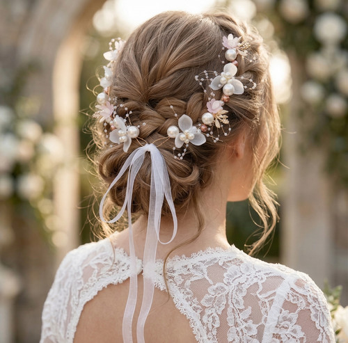 Braut haarschmuck perlen - braut,
