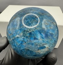 Enormer Blauer Apatit Funkelnde Kugel 894 Gramm Top Natur Edelstein Madagaskar