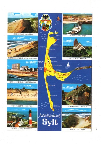 Ansichtskarte nordseeinsel - ansichtskarte,