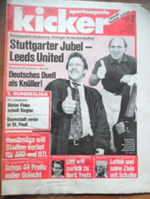 KICKER 57 - 16.7. 1992 EC-Auslosung Stuttgart-Leeds Daum Schalke 04 Leverkusen