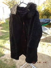 Persianer Pelz Mantel, Dicke Locke mit Tasche/ Muff, sehr gut erhalten