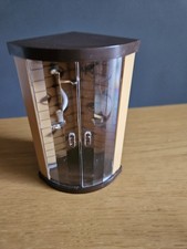 Vintage Lundby Barton Carolines braun Puppenhaus Dusche komplett 1:16 70er sehr guter Zustand