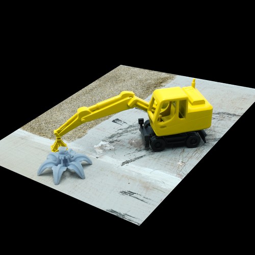 Spur radbagger ausgestreckt - spur,