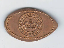 Elongated Coin England, London, KEW Royal Botani Gardens, Krone, 3220