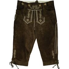 TCM Herren 3/4 kurze Hose Short Oktoberfest Trachten Leder Bayern 48 W32 braun
