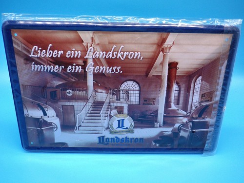 Landskron bier blechschild - bier,