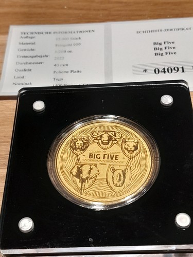 Goldmünze big five 2022 - five,,