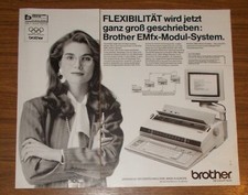 Seltene Werbung BROTHER EM-1000 Word Processor Schreibsystem Textsystem 1988