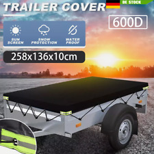 Anhänger Flachplane Abdeckplane 258x136cm für Stema Pkw Hängerabdeckung mit Seil