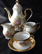 Manufaktur Lorenz Bavaria Barock Golddekor & Perlmutt Mokkaservice für 1 Person