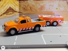 Müller Toy Place Straßendienst Spielzeug Kinder Mitsubishi Pickup mit Anhänger