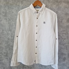 Langarmhemd Herren Leinen Hemd