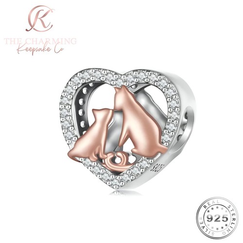 Katze charm silber s925 - charm, &
