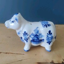 Delft blue Blau Holland Salzstreuer Kuh handgemalt 9 x 6 cm