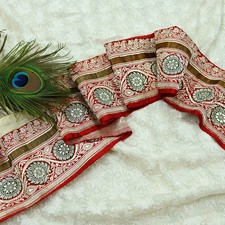 Vintage rote sari bordüre - vintage,