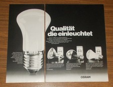 Seltene Werbung OSRAM KRYPTON DEKOLUX CONCENTRA SUPERLUX Glühbirnen 1978