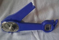 "Genius"Manueller Dosenverschluss Dosenöffner doppelt blau neuwert. Kunststoff