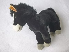 STEIFF Pferd 072789 schwarz stehend ca.H=40cm, L=50cm; B=15cm graue Füße v. 1989