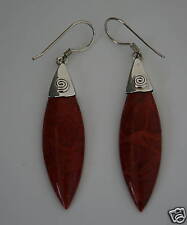 Korallen Ohrringe mit Sterling Silber  Koralle