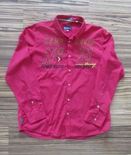 Camp David Herren Hemd Gr. XL rot Langarm Baumwolle