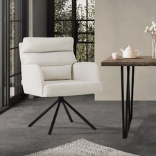 B-Ware Esszimmerstuhl Drehstuhl 180 Grad Drehbar Armlehnstuhl Küchenstuhl