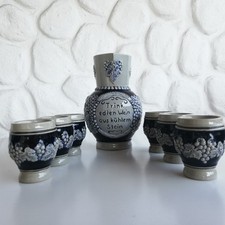 Vintage Weinservice von Bay Keramik – Weinkrug & 6 Becher Retro VIntage Rare