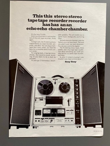 1969 sony 630 stereo - 1969,