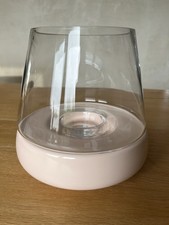 Windlicht ‚Formana‘ Keramik/Glas rosa konisch rund Höhe 19cm