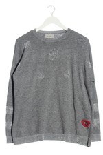 LOLITA Rundhalspullover Damen Pullover Gr. DE 42 hellgrau-rot-wollweiß