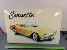 Großes Altes Blechschild Chevrolet Corvette 80er 90er 