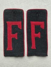 Paar antike Schulterklappen Feuerwehr "F" Weimarer Sachsen? - RRR!