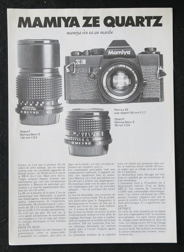 Mamiya quarz kamerakatalog - mamiya, ze