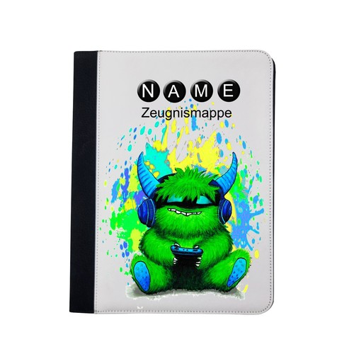 Zeugnismappe zocker monster - zeugnismappe, zocker-monster