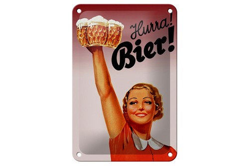 Blechschild alkohol 12x18 - blechschild, cm