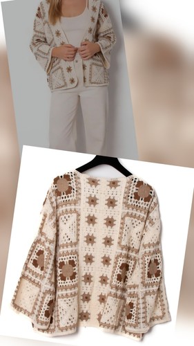 Cardigan häkel boho ibiza - ,
