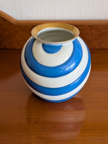 Vase blau weiß - vase, schaubach