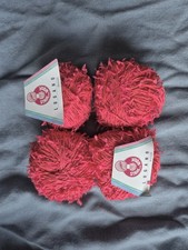 Wolle, rot, Effektgarn