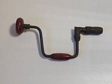 FLOTT Handbohrmaschine Handkurbel Bohrwinde mit Holzgriffen – Vintage
