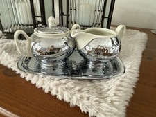 Retro-Milch Und Zucker Set Mit Tablett