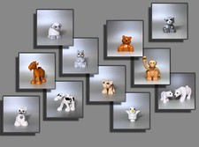LEGO® DUPLO® Tiere - Kalb Ziege Katze Schwein Hase Vogel Schaf Affe Bär Panda