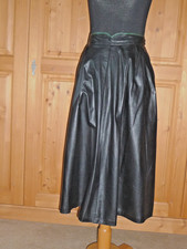 Nappa-Leder-Rock, Gr. 38,  langer und weiter Lederrock
