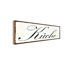 Holzschild 10x27 cm Küche Kochen Deko Geschenk Holz Schild