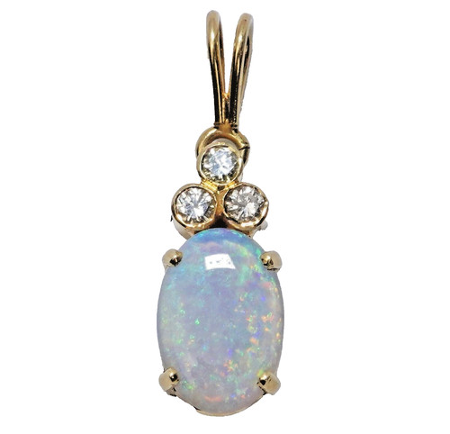 Anhänger gold opal cabochon - anhänger,