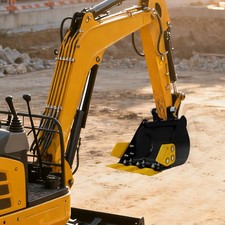 Baggerlöffel-Anbaugeräte für Minibagger Minibaggerlöffel mit Metallzähnen Bagger