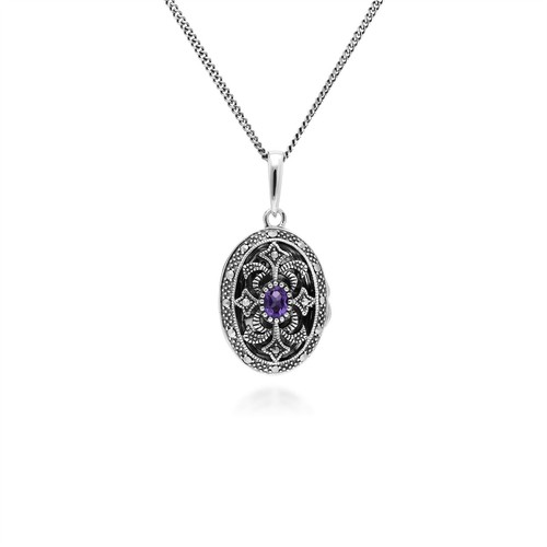 Jugendstil ovales amethyst - ovales, &
