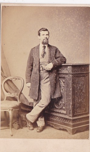 Cdv foto lässiger bärtiger - foto,