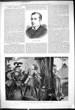 Altes 1878 Portrait Herr Charles Sugden Little Duke Philharmonic Theatre Victorian