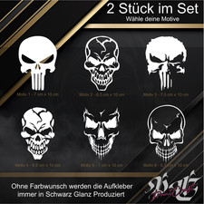 2 x Punisher Aufkleber Skull
