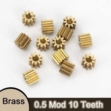 Metallzahnrad Messing zahnrad 0.5 Mod 10 Zähne für 2MM Welle kleiner RC Motor