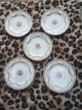 Minton Rose 5 Salatteller x 8 cm / 19,5 cm Floral Garland Swag 1912 - 1950